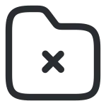 Folder Cross SVG Icon